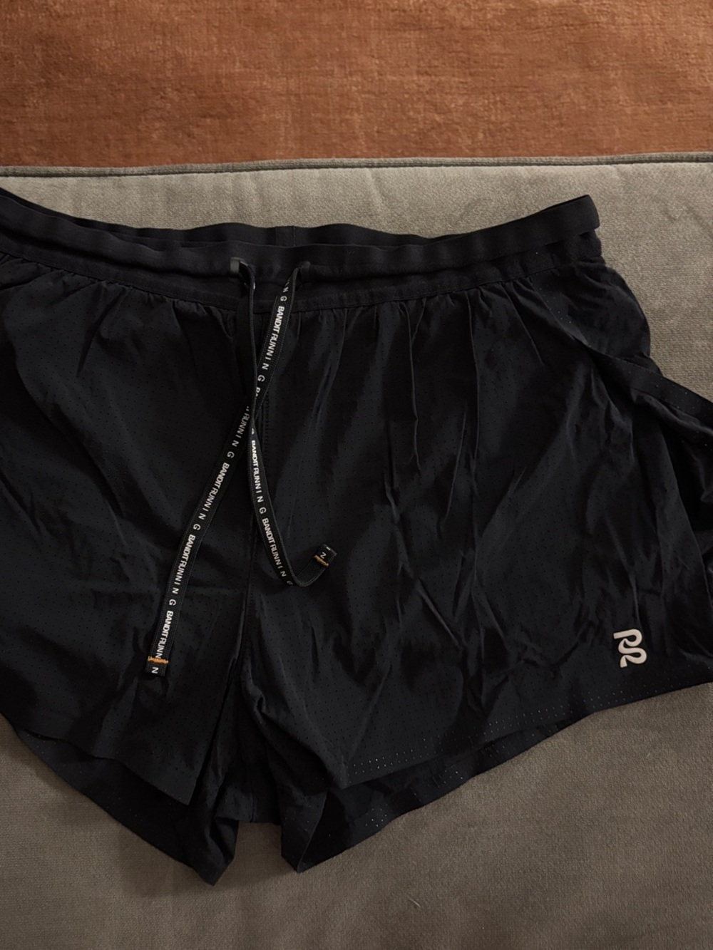 Women's Black Performance Running Shorts with Drawstring